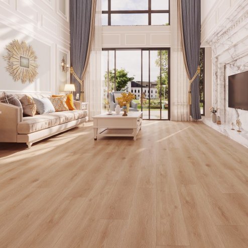 Living and Home 36pcs PVC Wooden Self-adhesive Laminate Flooring Planks for Home Decor, Brown