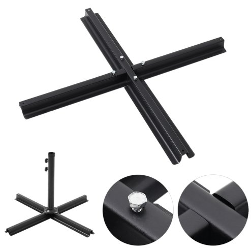 Living and Home Outdoor Parasol Umbrella Parasol Cross Base Metal Stand,