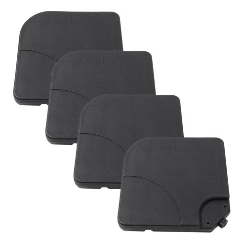 Living and Home 4pcs 15L HDPE Square Water and Sand Filled Freestanding Parasol Base