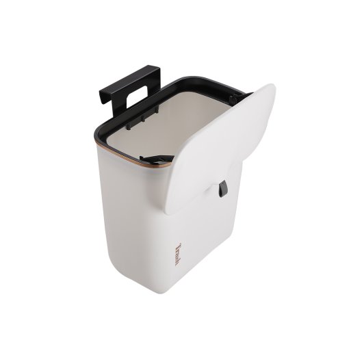 Living and Home Kitchen Bathroom Hanging Waste Bin with Lid