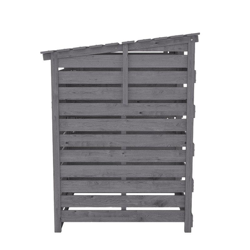 Living and Home Outdoor Spruce Wood Garbage Can Garden Storage Shed