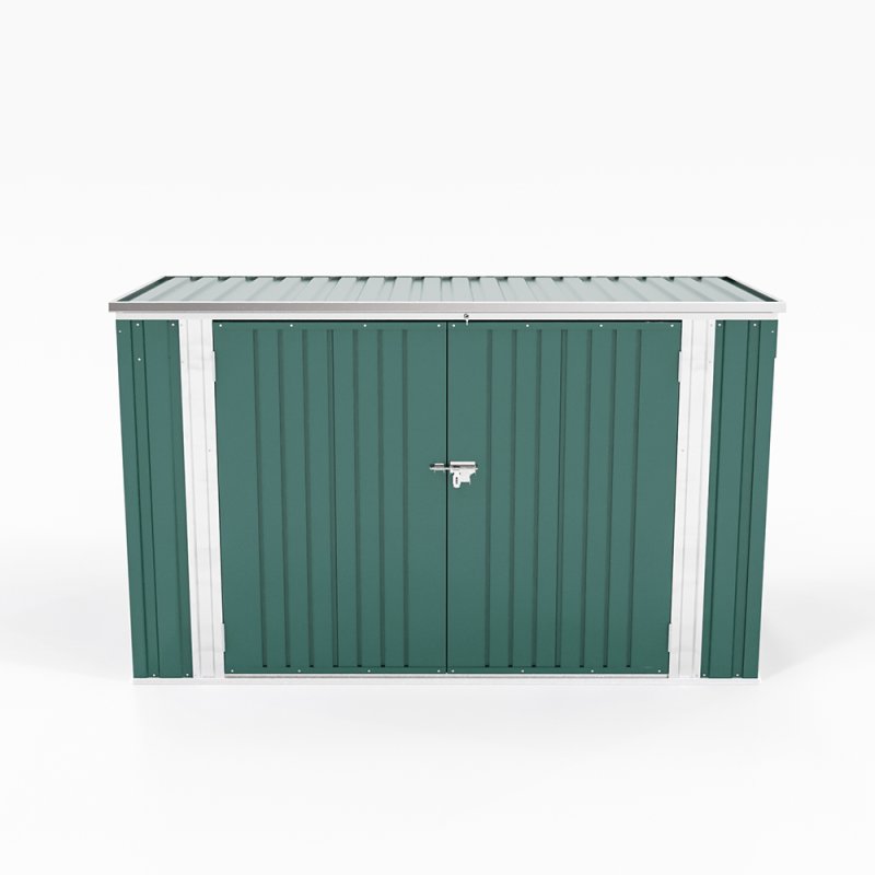 Living and Home 7 x 3 ft Garden Heavy Duty Steel Bicycle Storage Shed Outdoor Bike Store, Dark Green
