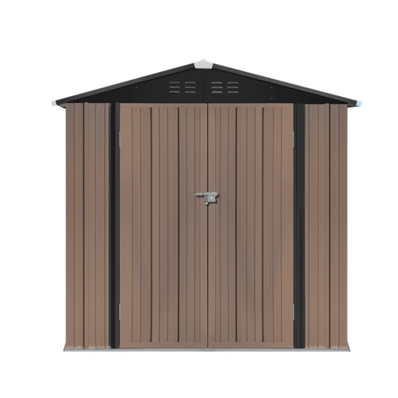 6.56 x 4.17FT Apex Roof Garden Tool Shed, Brown