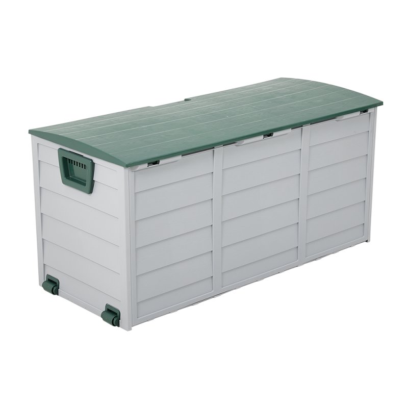 Living and Home 290L Plastic Outdoor Garden Storage Deck Box with Wheels