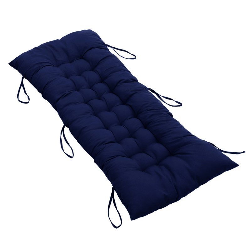 Living and Home Non-slip Sun Lounger Cushion for Garden Patio Dark Blue, 110cm(W) x 40cm(D)