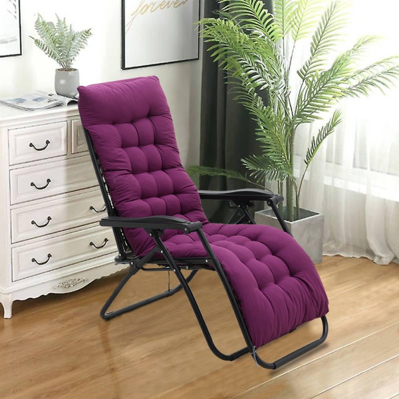Living and Home Non-slip Sun Lounger Cushion for Garden Patio Purple, 160cm(W) x 50cm(D)