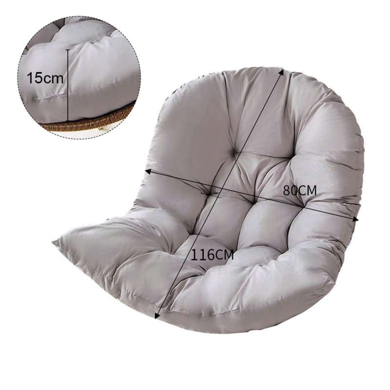 Living and Home Light Grey Thick Hanging Chair Cushion, 80cm W x 108cm H