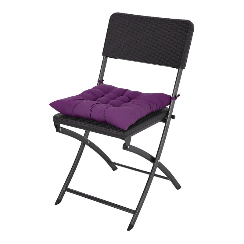 Living and Home 4Pcs Soft Thicken Tatami Seat Cushions Dark Purple, 40cm W x 40cm D x 5cm H