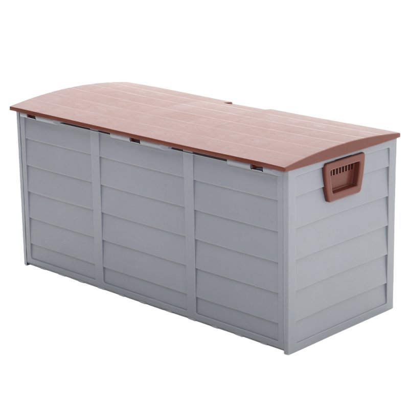 Livingand Home 290L Waterproof Large Plastic Garden Storage Box with Wheels