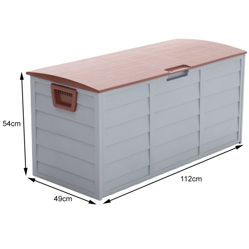Livingand Home 290L Waterproof Large Plastic Garden Storage Box with Wheels