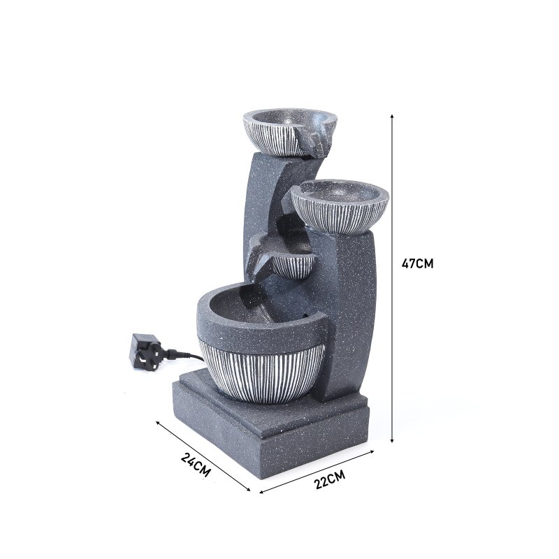 Living and Home Outdoor Electric Freestanding Garden Fountain Rockery Decor