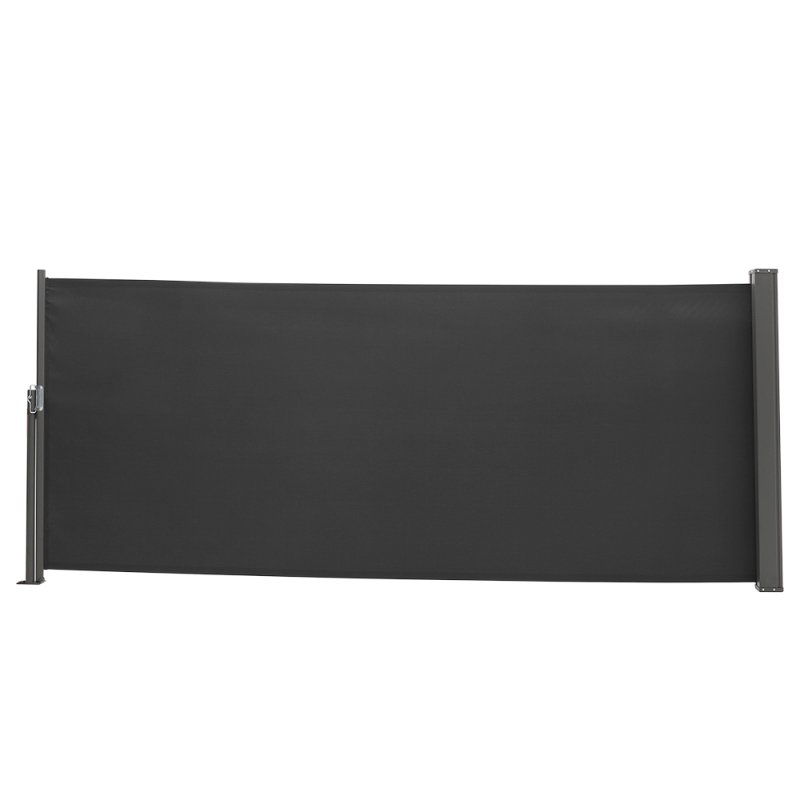 Living and Home 300cm Outdoor Patio Retractable Side Awning Balcony Sunshade Blind, Dark Grey