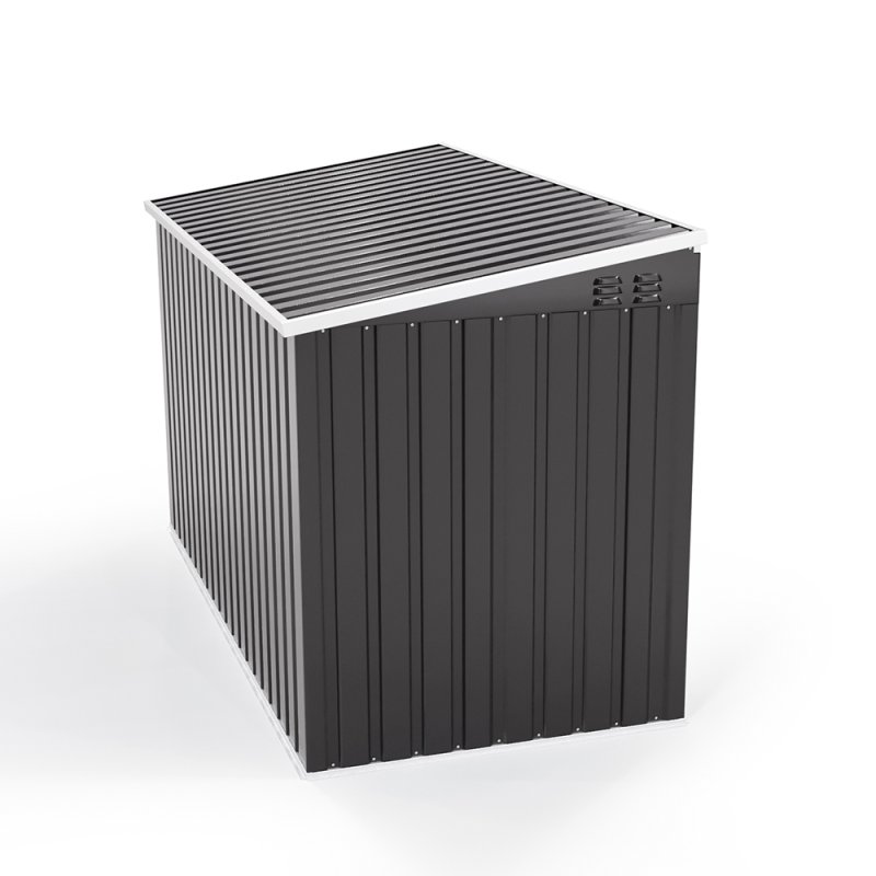 Living and Home 7 x 3 ft Outdoor Lockable Steel Garden Metal Junk/Bike Storage Shed, Anthracite