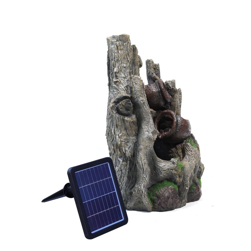 Living and Home Outdoor Water Fountain Rockery Decoration Solar Powered Water Feature