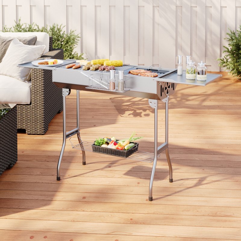 Living and Home Outdoor Portable Charcoal Barbecue Grill