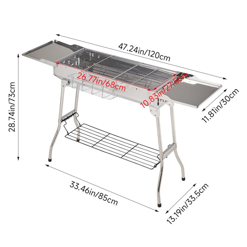 Living and Home Outdoor Portable Charcoal Barbecue Grill
