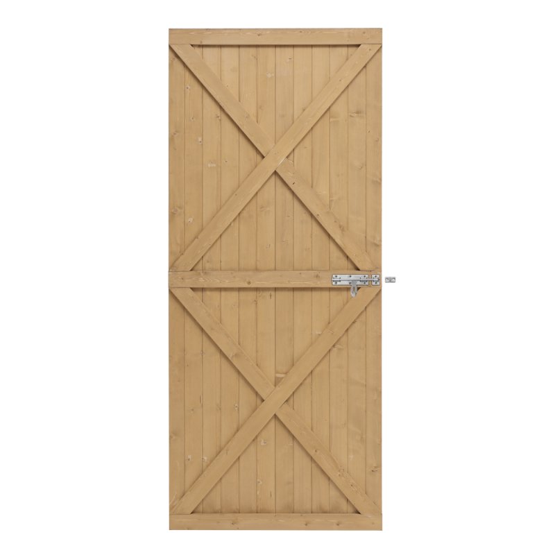 Living and Home Garden Flat Top Pine Wood Gate Kit, 85cm W X 183cm H