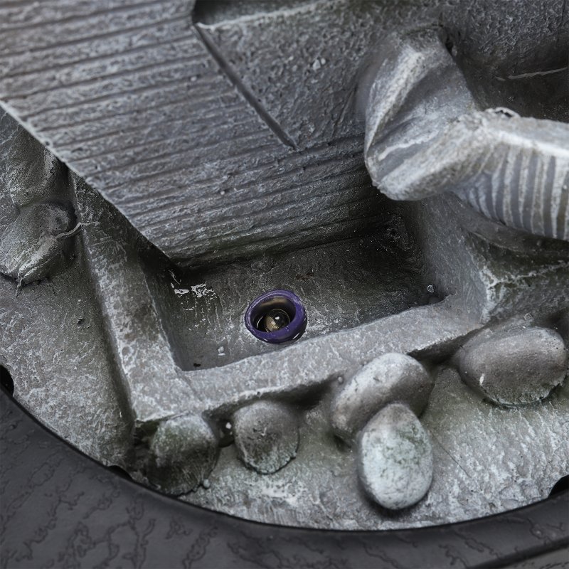 Living and Home Cascade Tabletop Fountain Water Feature with LED Light