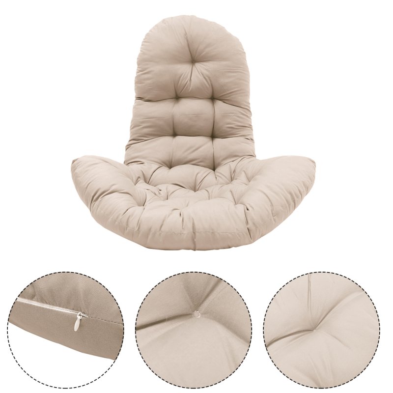 Living and Home Hanging Egg Chair Cushion, Camel