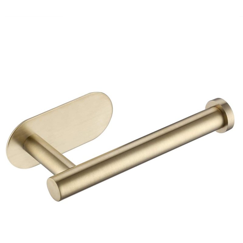 Living and Home Gold Modern Wall Mounted Stainless Steel Toilet Paper Roll Holder for Bathroom, 4.5cm W x 8cm D x 16cm H