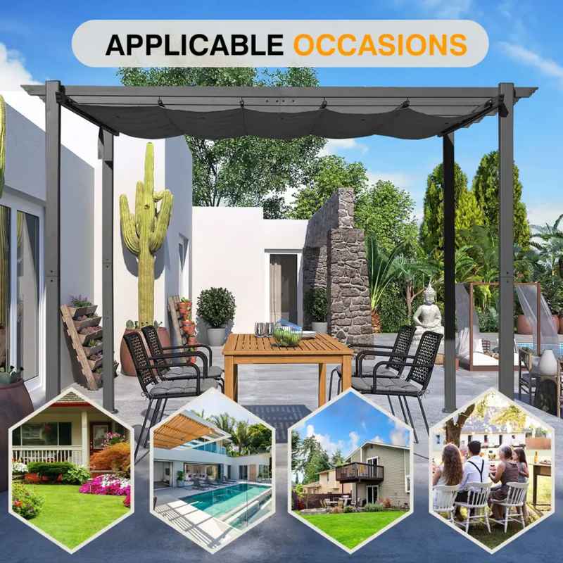 3x3M Aluminum Pergola for Patio Deck