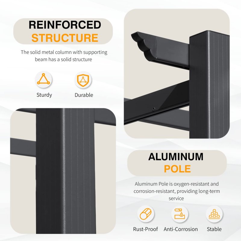 3x3M Aluminum Pergola for Patio Deck