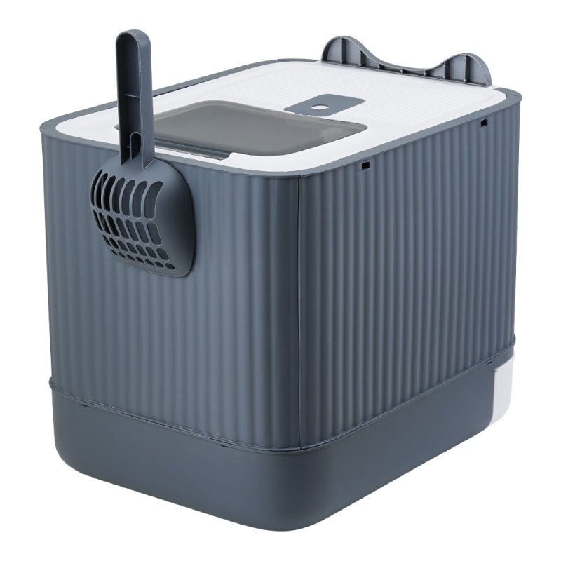 Living and Home Large Cat Litter Box with UV Sterilizer Lamp, 34.5 cm W x 44.5 cm D x 36.5 cm H