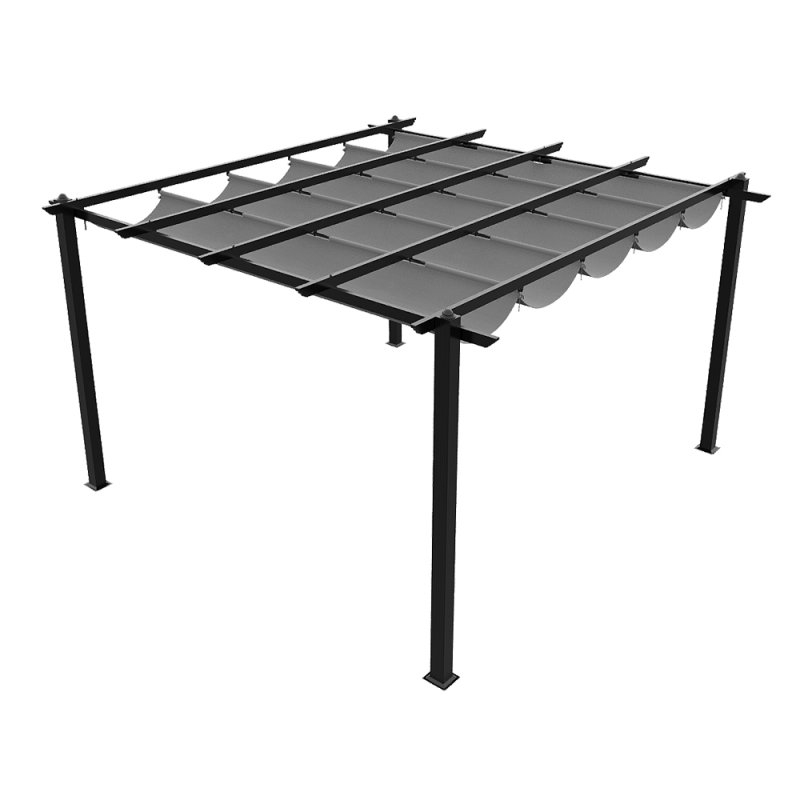 13x13ft Aluminium Pergola with Retractable Roof