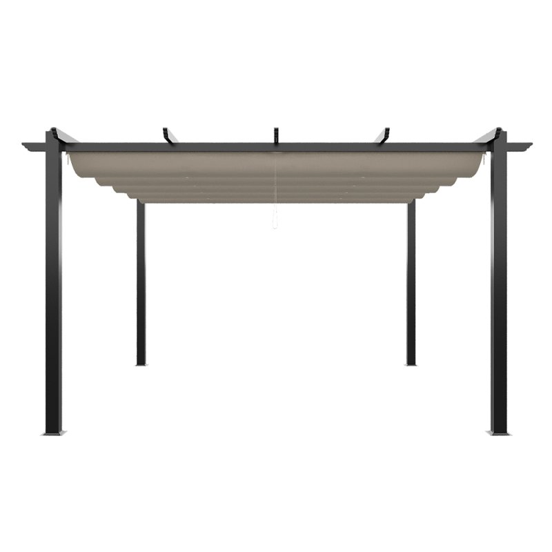 13x13ft Aluminium Pergola with Retractable Roof