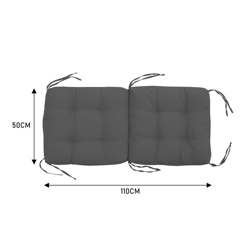 Living and Home Non-slip Garden Chair Cushion with Back