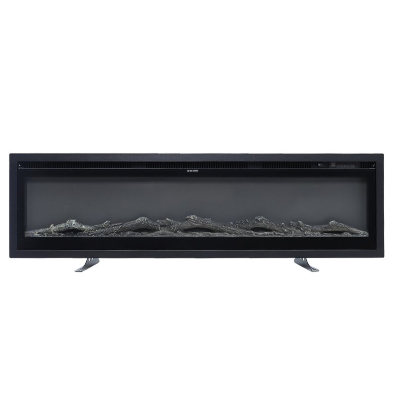 Living and Home 60 Inch Modern LED Electric Fireplace with Remote Control 12 Flame Colours