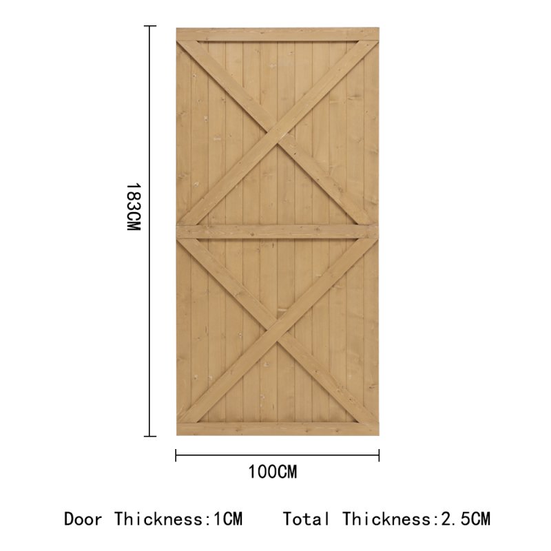 Living and Home 100cm W X 183cm H Garden Flat Top Pine Wood Gate Kit