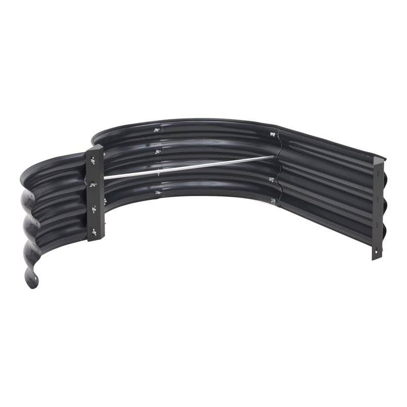 Galvanised Steel Raised Garden Bed, 108cm W x 93cm D x 28.5cm H