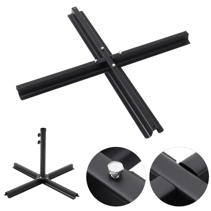 Living and Home Outdoor Parasol Umbrella Parasol Cross Base Metal Stand,