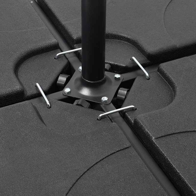 Living and Home 3M Large Square Canopy Rotating Outdoor Cantilever Parasol with Square Fillable Base (Up to 60/80kg filled with water/sand)