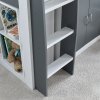 Lacy Grey And White Storage Mid Sleeper Bed