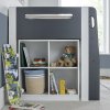Lacy Grey And White Storage Mid Sleeper Bed