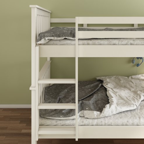 Oslo White Quadruple Sleeper Bunk Bed And Mattresses
